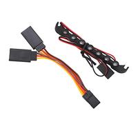 Generic 7LED RC Ceiling Light Bar Convenient DC5-8V RC Ceiling Light 2.9 Inch Length Durable Black For DIY For 1/18 (Warm)