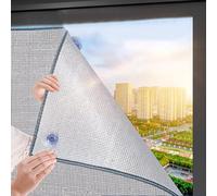 Generic 7mm Thickness Aluminum Foil Thermal Insulation Reflective Window Film,Heat Control Anti Uv Window Tint,Privacy Window Film,for Bedroom,Office, Car,Non Adhesive No Residue (70x130cm/28"x51")