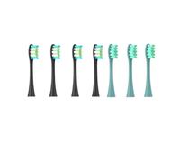 Generic 7pcs Brush Heads, Compatible with Oclean, Flow X X PRO Z1 | For F1, One, Air 2, SE, Air 2T, X10 sonic toothbrushes; soft W-shaped bristles(4Black 3Green)