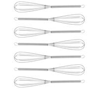Generic 7pcs Stainless Steel Hair Color Mixing Stirrers for Hair Dying with Long Time Mixing Work and Sturdy Design, Silver Salon Whisk for Hairdressing Supplies