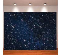 Generic 7x5FT Night Sky Star Meteor Universe Space Starry Photo Backdrop Galaxy Stars Children Birthday Party Photography Background Banner Decorations Polyester Fabric Supplies, TS-DM2440-FBA