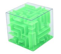 Generic 8.5cm Maze Puzzle Money Box, 3D Transparent Educational Interactive Savings Box with Lock Hole for Cash Gifts Coins (Green)