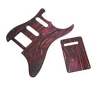 Generic 8 Hole Guitar Pickguard and Backplate Set Simple Design Lightweight Material for Players Black 5.6 X 3.6in