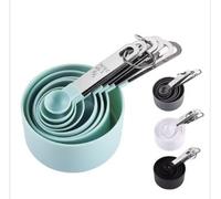 Generic 8 Piece Measuring Cups and Spoon Set in Teal