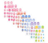 Generic 8 Sheets Press on Nails Cartoon Fake Nail Tips for Little Set Suitable for Manicure Random Style