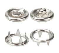 Generic 80 Pcs Copper Prong Snaps 0.3 in DIY Little One Clothes, Silver Snap Buttons, No-Sew Button Fasteners for Clothes