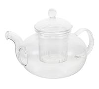 Generic 800ml Borosilicate Glass Tea Kettle, Thickened Handmade Heat-Resistant Loose Leaf Teapot for Fruit Tea and Coffee, Small Pot for Home Brewing