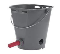 Generic 8L Gray Feeder Bucket with 2 Nipple Milk Feeding Drum - Easy-to-Install Livestock Farm Accessory for Farms and Animal Husbandry (For cattle)