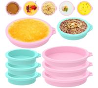 Generic 8Pcs Air Fryer Egg Mold, Silicone Egg Poacher, Ramekins for Air Fryer, Non-Stick Heat-Resistant Silicone Baking Cup, Pink