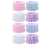 Generic 8pcs Comfortable Cloth Wrist Spa Wash Bands with Chic Style and Practical Design, Soft Towel Wristbands for Face Washing at Home, Gift for Female Friends