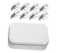 Generic 8pcs Guitar Finger Cots Tape Gripper Ukulele Pick Puller Picker Plate Moistener Fingerboard Tuner Block Esp Outlet Sticker Frets Guitar Finger Press Ring Cap Stainless Steel Silver