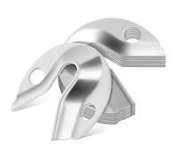 Generic 8pcs Heavy Duty Keyhole Brackets with Screws, Round Metal Picture Frame Hangers in Brushed Finish for Wall Mounting Mirrors, Artwork, and Photo Frames