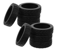 Generic 8Pcs Large Silicone Travel Luggage Caster Wheel Covers 5-6Cm Diameter 1.2Cm Wide Black Suitcase Wheel Protectors for Noise Reduction and Protection