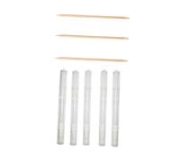 Generic 8pcs Manicure Stick Lip Tint Nail Oil Lash Remover Lip Gloss Lash Glue Remover Clear Nail Polish Orange Nail Polish Empty Tube Nail Art Design Tool Manicure Accessories Wooden