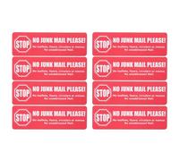 Generic 8pcs No Junk Mail Mail Please Sticker - No Advertising Mailbox Adhesive Sign - Warming Decal For Residential And Commercial Use