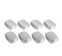 Generic 8Pcs Square Aluminum Soap Containers Set with Lids, Practical Cosmetic Storage Boxes for Handmade Soap, Useful Daily Storage Cans for Bathroom and Travel
