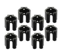 Generic 8pcs Wall Pole Holder for Fishing Rod and Cue Stick, Portable Plastic Clamp with Simple Appearance Style, Not Easy to Fall, for Organising Fishing Poles and Billiard Cues