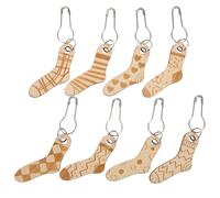 Generic 8pcs Wooden Stitch Ring DIY Crochet Markers Easily Slips Over Needles Easy to Use Craft Marker for Crocheting Lovers