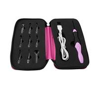 Generic 9 in 1 USB Rechargeable LED Light Up Crochet Hooks Set, Complete Interchangeable Heads 2.5 to 6.5mm with 2 Brightness Levels Stylish Zip Case for Crocheters At All Levels