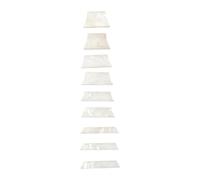 Generic 9 Pieces Guitar Fret Markers Fingerboard Pearl Acrylic Inlay Trapezoid Decorative Sticker Set Easy to Attach Decals Suitable for Beginners H, 9Pcs