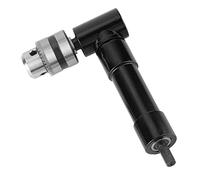 Generic 90 Degree Right Angle Chuck Key Drill Adapter Extension for Tight Spaces, Fine Rolling Teeth, Precision Three-Jaw for Maximum Stability, for Electric Drill, 1 Piece