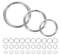 Generic 925 Sterling Silver Jump Rings Set for Jewelry Making, 20 Pieces Each of 4mm, 5mm, and 6mm Open Split Rings, Multipurpose DIY Bracelet and Necklace Repair Supplies, 3pcs