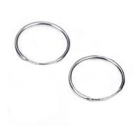 Generic 925 Sterling Silver Thin Hoop Earrings - Classic Endless Round Hoops for Men & Women, Unisex Minimalist Daily Jewellery