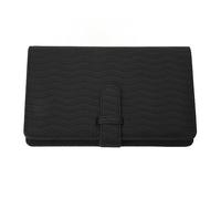 Generic 96 Bags Mini Photo Album, 96 Bags PU Leather Photo Album Light Soft for Cinema Cards (Black Wavy)