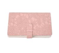 Generic 96 Bags Mini Photo Album, 96 Bags PU Leather Photo Album Light Soft for Cinema Cards (Deep Pink Pattern)