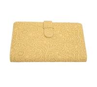 Generic 96 Bags Mini Photo Album, 96 Bags PU Leather Photo Album Light Soft for Cinema Cards (Yellow Lace)