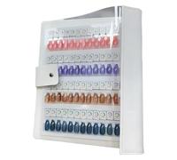 Generic 96 Colors Nail Color Book, for Nail Polish Display and Organization, Pu Leather, Removable Swatches with Strong Attachment Force, Includes Number Stickers