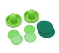 Generic 96mm Table Hockey Pushers Pucks Set Thick Green Felt Bottom Comfortable Feeling for Gaming Enthusiasts