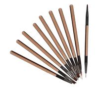 Generic 9pcs Nail Art Pen Brush Set for Manicure and Nail Art with Easy to Grip Handles and Stylish Appearance Fibre and Aluminium Material and Personal Home Use