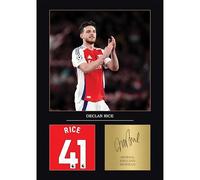 Generic A4 Framed Print Display Arsenal Gifts For Boys Declan Rice Signed A4 Print Digitally Reproduced Signature Football Gifts For Boys