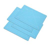 Generic A5 Sky Blue Cutting Mat Set of 4 Non-Reflective Engraving Scale Board for Crafting and Drawing, 8.7" X 5.9" Size
