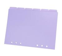Generic A7 6-Hole Binder Dividers Light Purple PP Index Tabs Notebook Insert Pages for Daily Use Organizers, Compatible A7 Notebooks and 6-Ring Binders