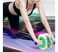 Generic Ab Wheel Roller with Knee Pad, Durable Abdominal Exercise Wheel for Core Strength Training At Home and Office (Green)