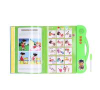 Generic ABC Sound Learning Book Vibrant Pictures Rich Content for Kids Educational Toy with Pen, Improving Imagination Suitable for 3+ Years Old, ABS Material (Green)
