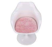 Generic ABS Mini Doll House Office Chair with Exquisite Workmanship, Romantic & Realistic Air, Beautiful Doll House Furniture (With Armrest)