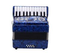 Generic Accordion Musical Instrument Toy with 22 Keys and 8 Bass for Home and Stage Performance, Made of Premium ABS and Maple Materials (Dark Blue)