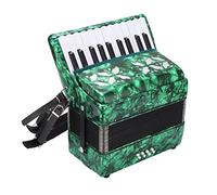 Generic Accordion Professional Sound Quality 22 Keys 8 Bass for Home Stage Performance, Maple Material (Green)