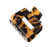 Generic Acetate Square Hair Claw Clip for Women, Retro Dark Tortoiseshell Ponytail Claw, Creative Jaw Clip Hair Tying Tool for Daily and Party Use
