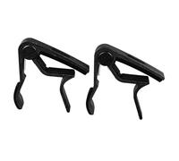 Generic Acoustic Guitar Adjustable Professional with Rubber Pad and Picks for Musicians 2Pcs Solid Wood (Black)