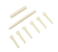Generic Acoustic Guitar Bridge Set, Plastic Nut Saddle and 6 Bridge Pins for Easy Replacement, with Great Sound Quality and Durability, for Acoustic Guitar Instrument Accessories