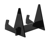 Generic Acrylic Book Display Stand Durable and Stable Holder for Countertop Office Bookcase, Easy Storage for Bookstores, Kitchens [3 Pack] (Black)