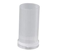 Generic Acrylic Candle s, Long Pole Stripe Pillar Candle Large Cylinder Rib Candle Moulds DIY Candle Making Supplies for Christmas Wedding Dinner, 7x15cm