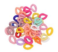 Generic Acrylic Chain Link Rings, Frosted Acrylic Linking Ring Chain Link Open 50 Pcs Colorful Detachable DIY Jewelry Making Buckle Decoration (Solid Mixed Color)