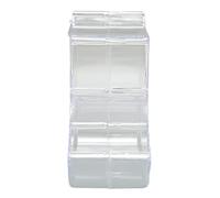 Generic Acrylic Hamster Food Dispenser Automatic Large Capacity Feeder, Transparent Bowl for Guinea Pig Bird, Semi Enclosed Design 4.9 X 2.8 X 5.5in