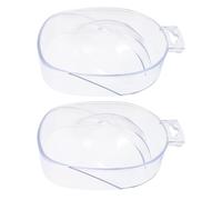Generic Acrylic Manicure Soaking Bowls Nail Polish Remover Containers 2pcs Not Easy to Fade for Hand Care Suitable for Home Use and Beauty Salon
