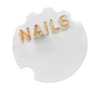 Generic Acrylic Nail Display Board, Round, 10 X 10 Cm, Simple, Multifunctional, Easy to Clean, Compact And Technological.